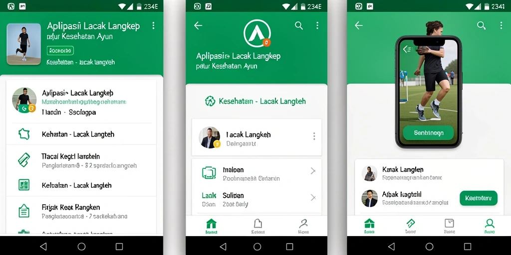 Tampilan antarmuka aplikasi Lacak Langkah 234E yang informatif dan menarik.