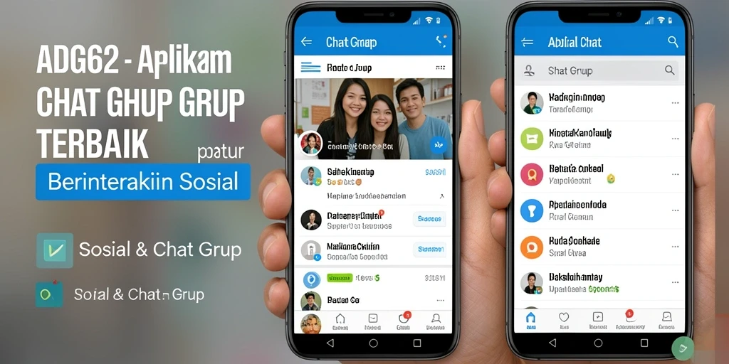 Tampilan antarmuka ADG62 yang sederhana dan intuitif untuk chat grup.