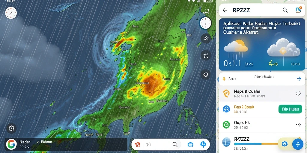 Antarmuka RPZZZ menampilkan data radar hujan yang jelas dan akurat.