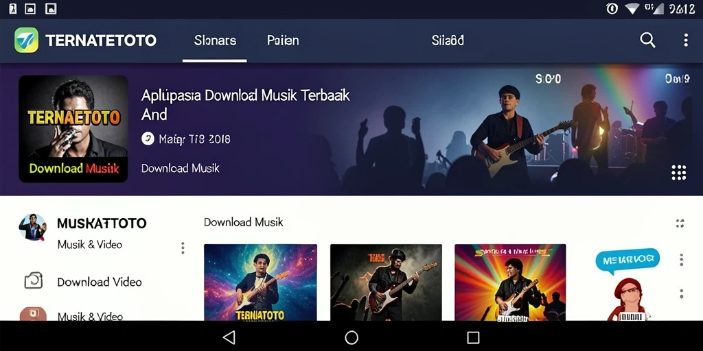 Antarmuka TERNATETOTO yang intuitif untuk Download Musik.