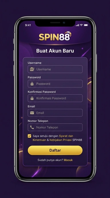 Panduan Buat Akun Baru di spin88